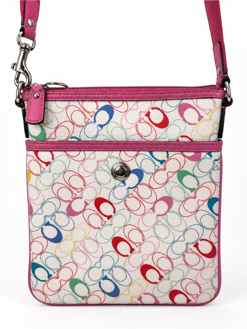 Coach Vintage Y2K Multicolor Scribble Signature C Crossbody Swingpack